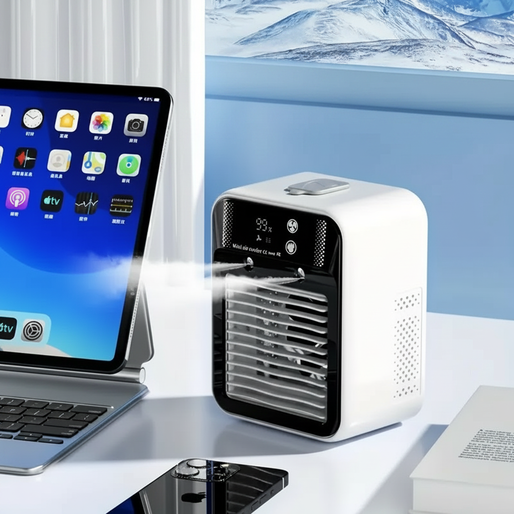 Fan Portable Air 3-in-1 Fan with 2 Mist Speeds – Personal Mist Cooler for Bedroom, Office & Camping Fan 2026